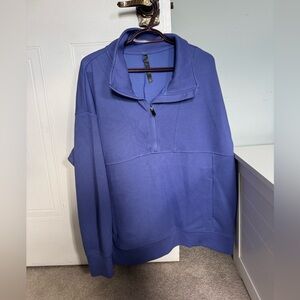 GAIAM Women's 1/4 Zip Blue Sweater